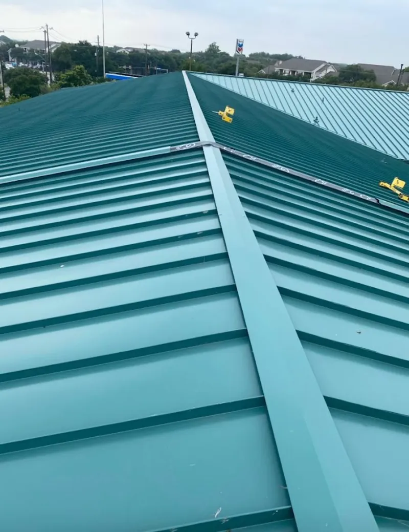 Green commercial metal roof ridge and valley for Metal Roof Repair in Hendersonville